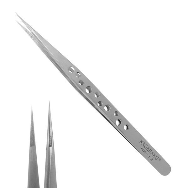 pinça cilios nagaraku nh 12 prata