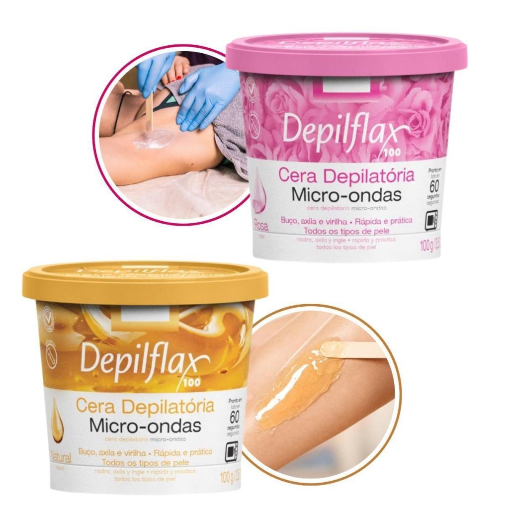 cera para microondas depilflax 100g 