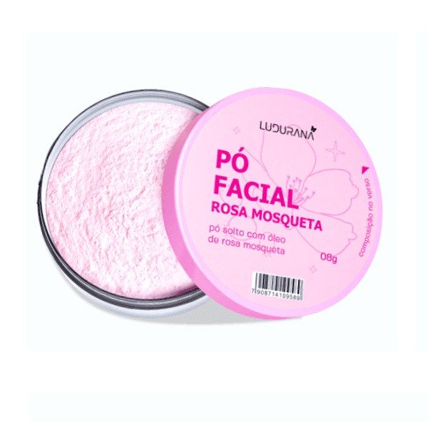 Pó facial rosa mosqueta Ludurana 