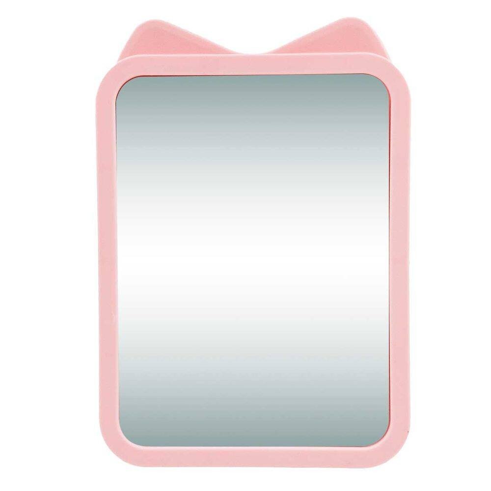 Espelho de mesa retangular detalhe gatinho