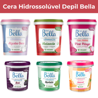 Cera depilatória hidrossolúvel 600g depill bella