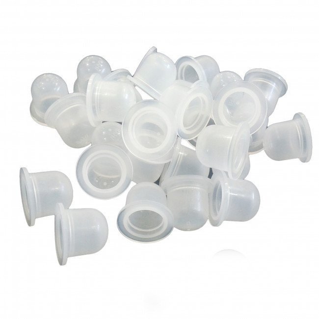 batoque para anel 20 unidades silicone 