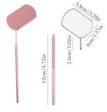 Espelho de metal rosê para cilios