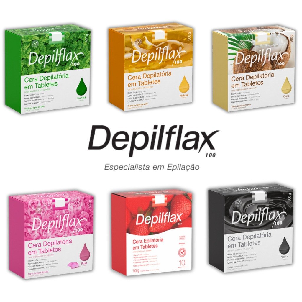 Cera em tabletes depilflax 500g