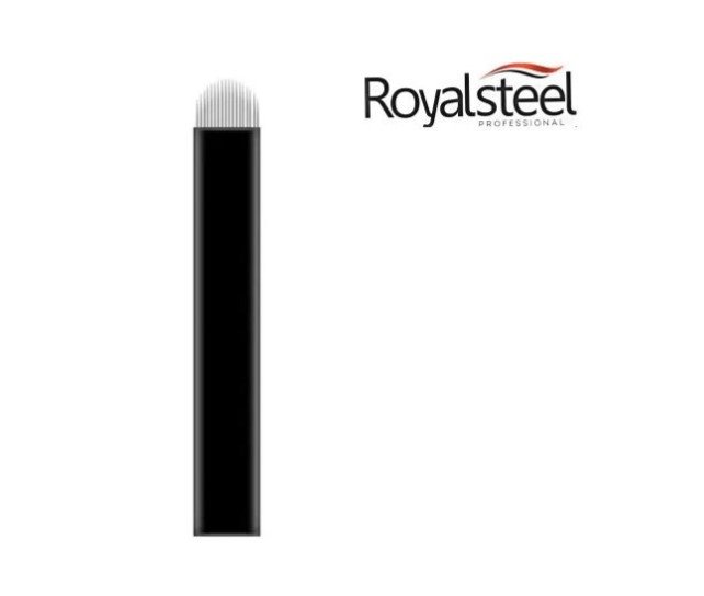 Lâmina u 14 Pontas Flex 0.18mm Preta  Royal Steel