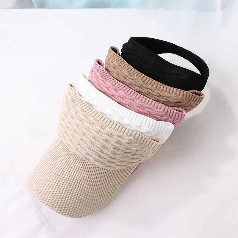 Viseira Sport franzida de tecido ajustável,