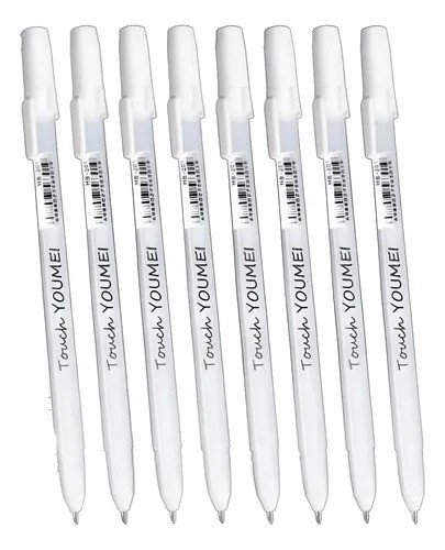 Caneta gel branca touch youmey
