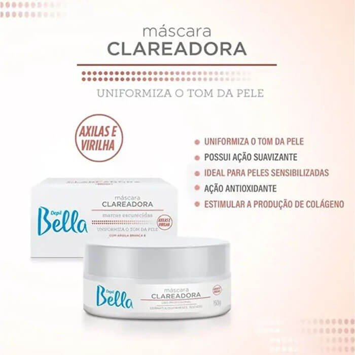 Mascara clareadora 150g depil bella