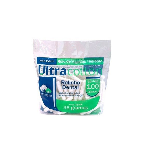 Rolo dental ultracotton rolinho dental 100 unidades