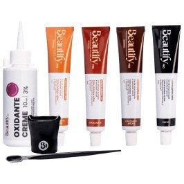 Kit de tintura 10g sobrancelhas, barba e cilios beautify