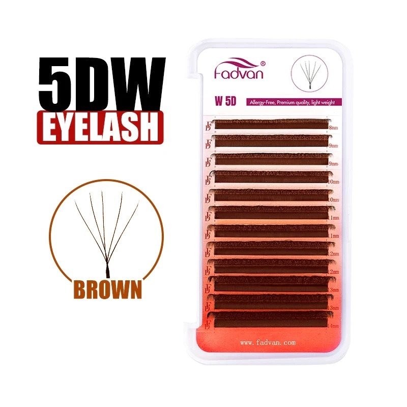 cilios 5d W marrom mix do 8 ao 14