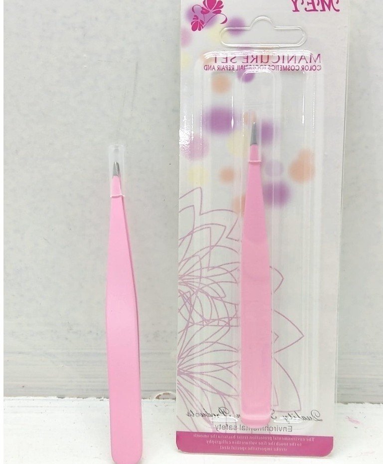 pinça ponta fina rosa mey