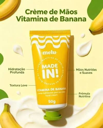 creme hidratante para as mãos vitamina de banana made in Ruby rose