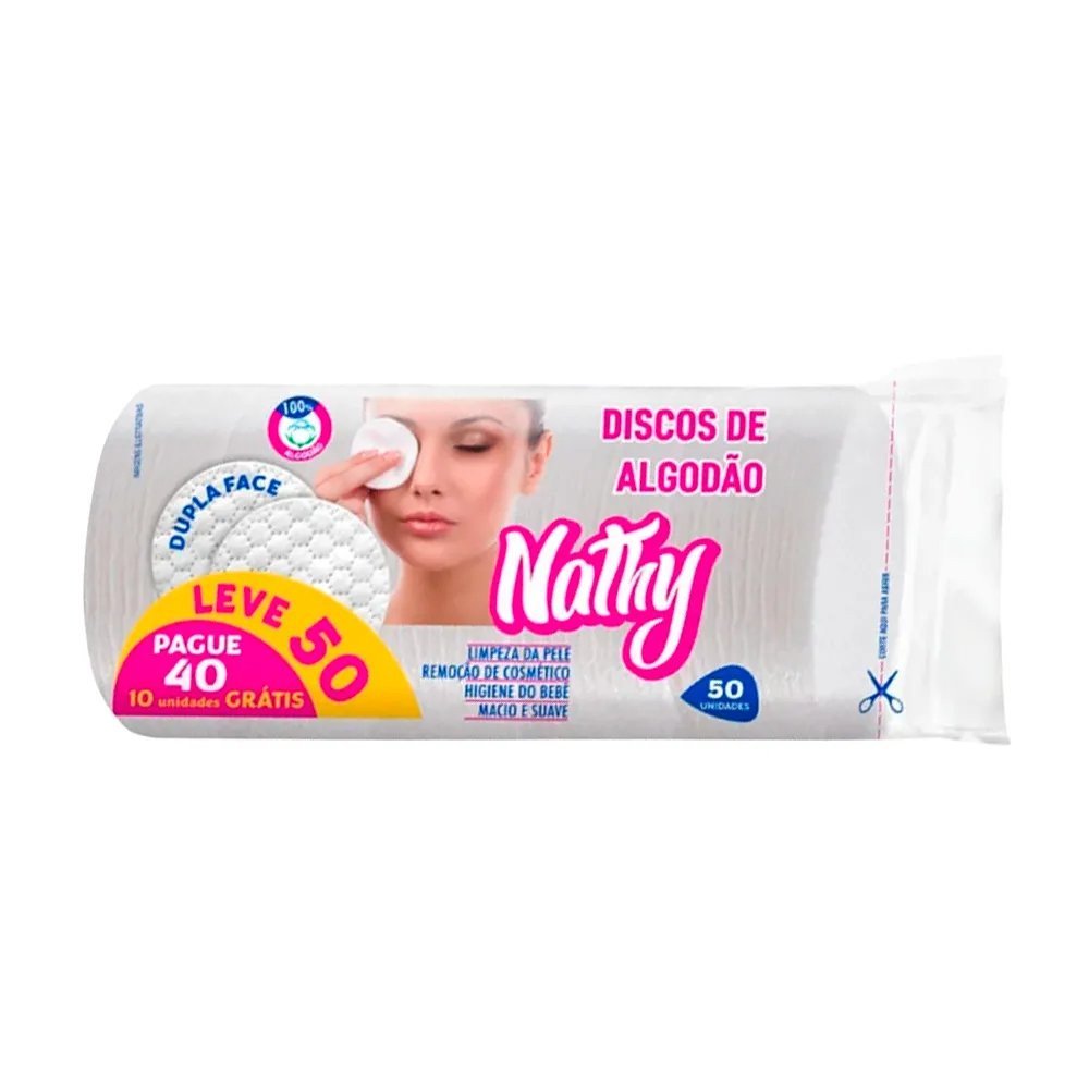 ALGODÃO NATHY DISCO PA C/ 50 UN