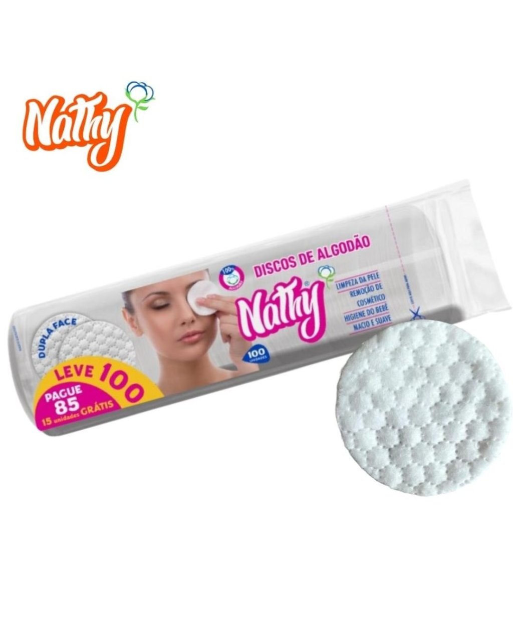 Disco de Algodão Nathy c 100 uni