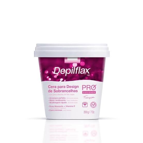 Cera para Design de Sobrancelhas FÚCSIA Depilflax PRO Design 200G