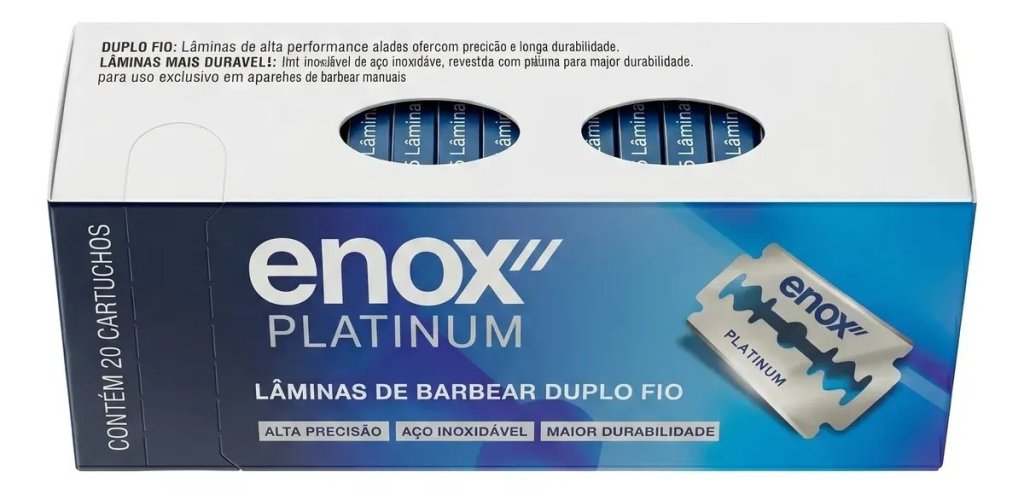 Caixa com 20 cartuchos lamina enox (totalizando 100 lâminas individuais) 