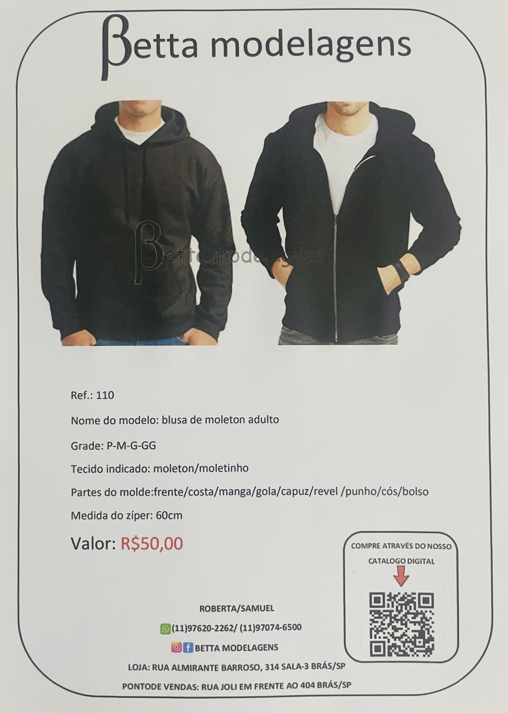 REF.110 Blusa de Moletom Masculino Adulto