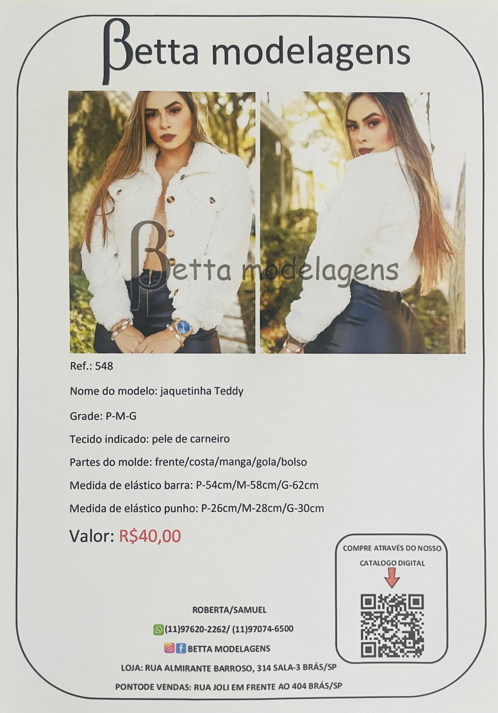REF.548 Jaquetinha Teddy 