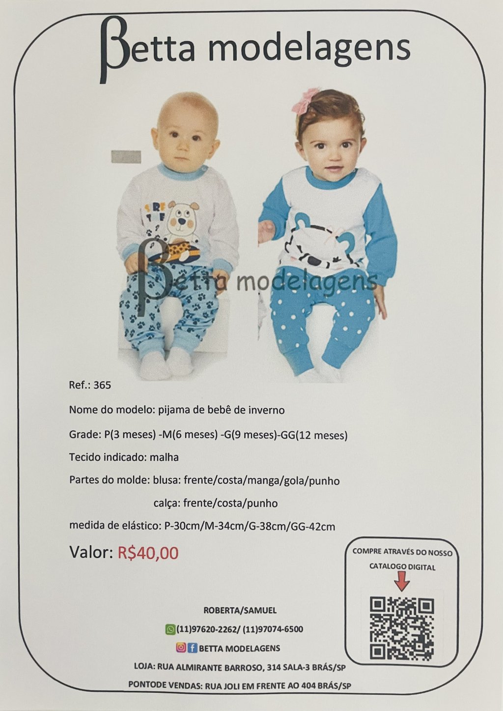 REF.365 Pijama Inverno Bebê