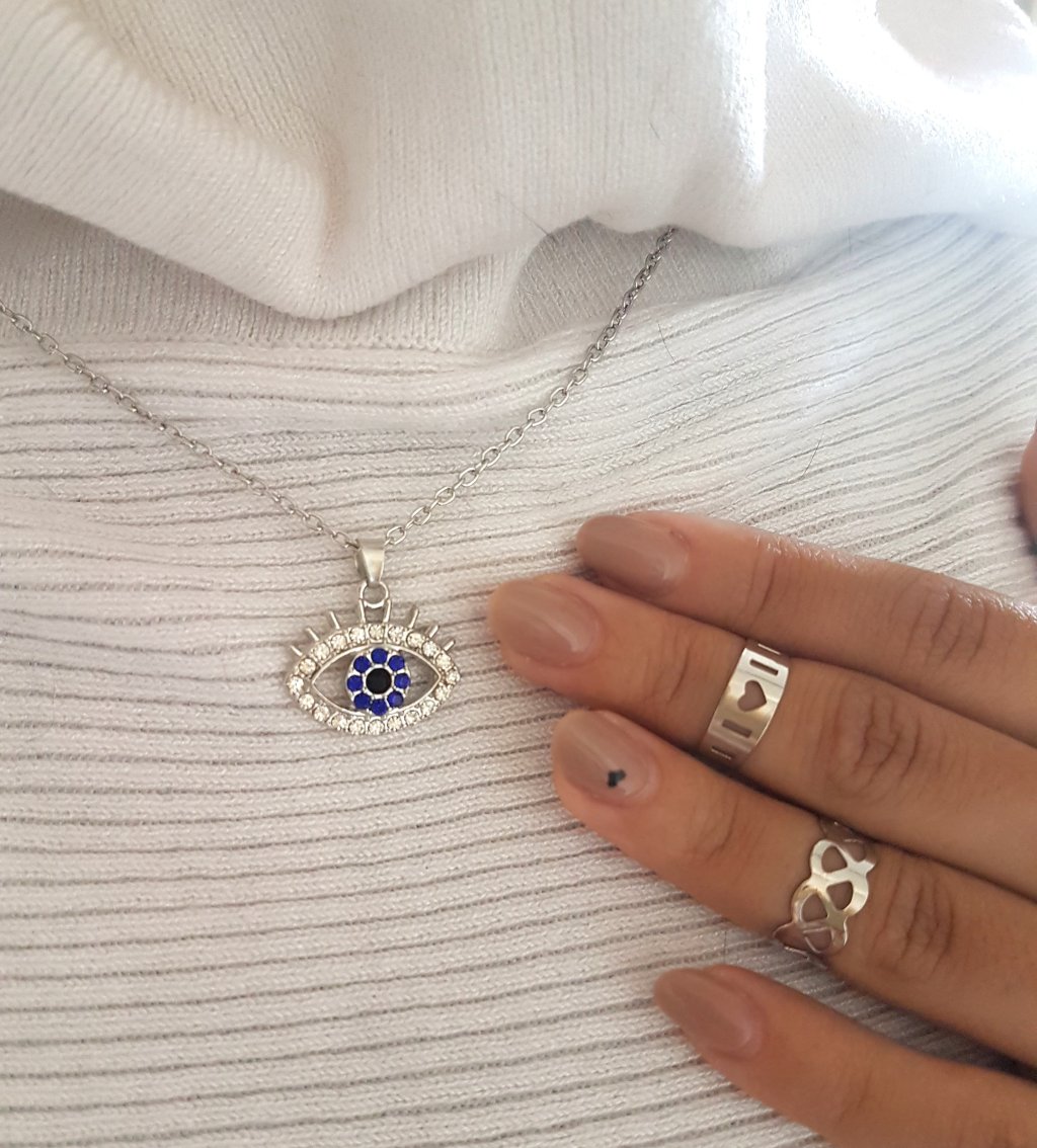 Cartela Colar + Brinco + Anel ( 10-1 Prata )