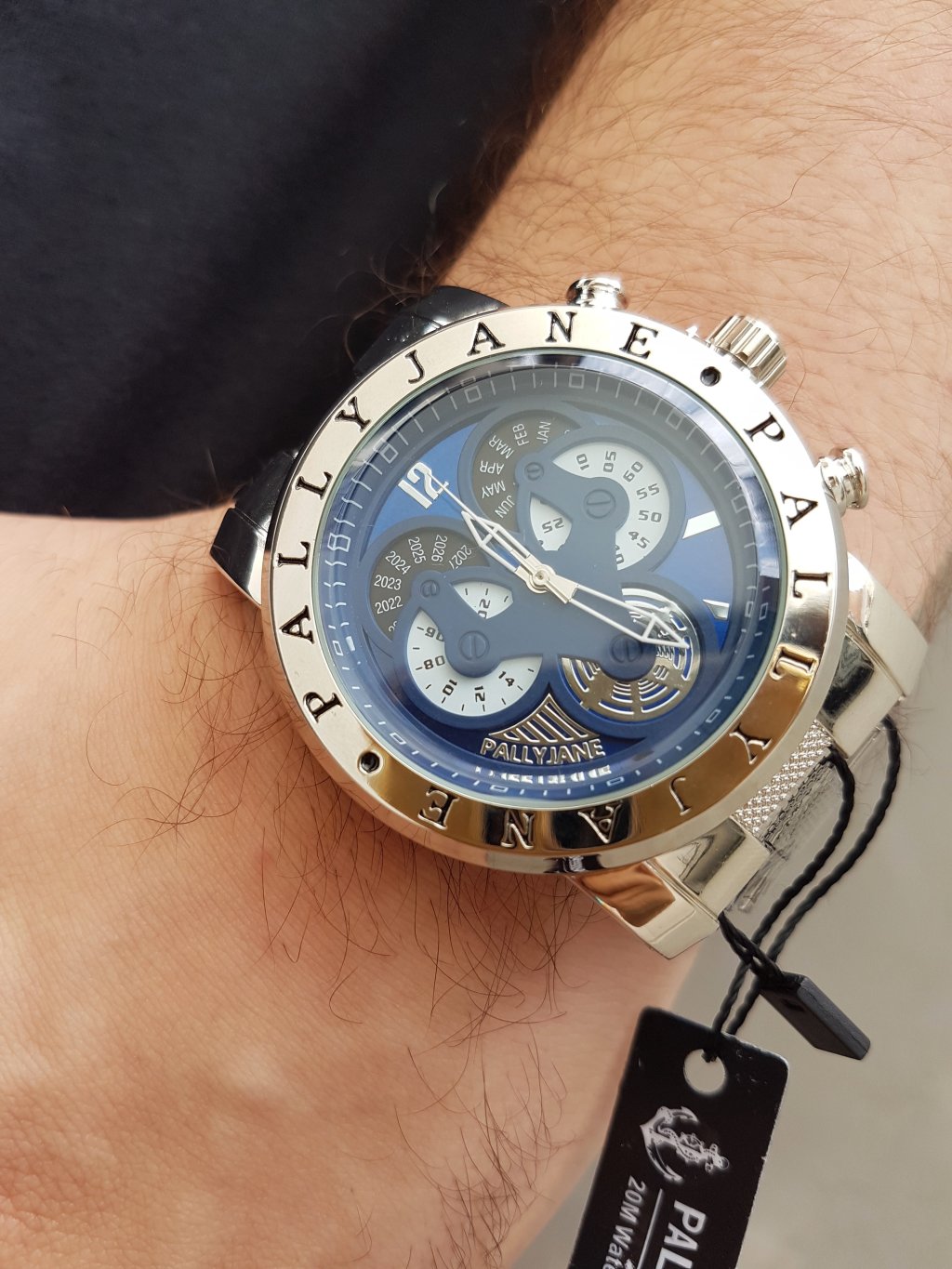 Masc. P24 Prata/Azul - Prova d Água