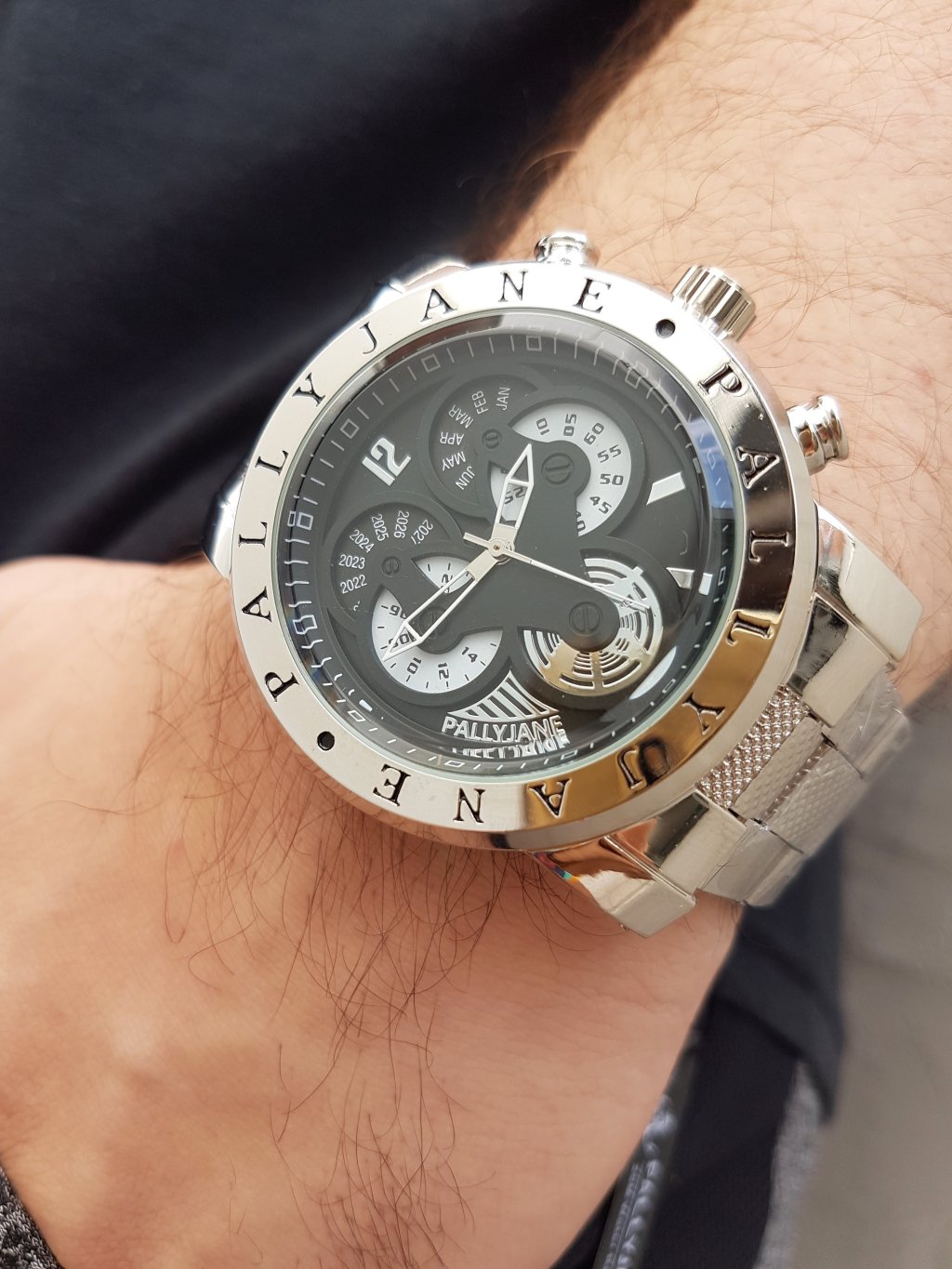 Masc. P24 Prata/Preto - Prova d Água