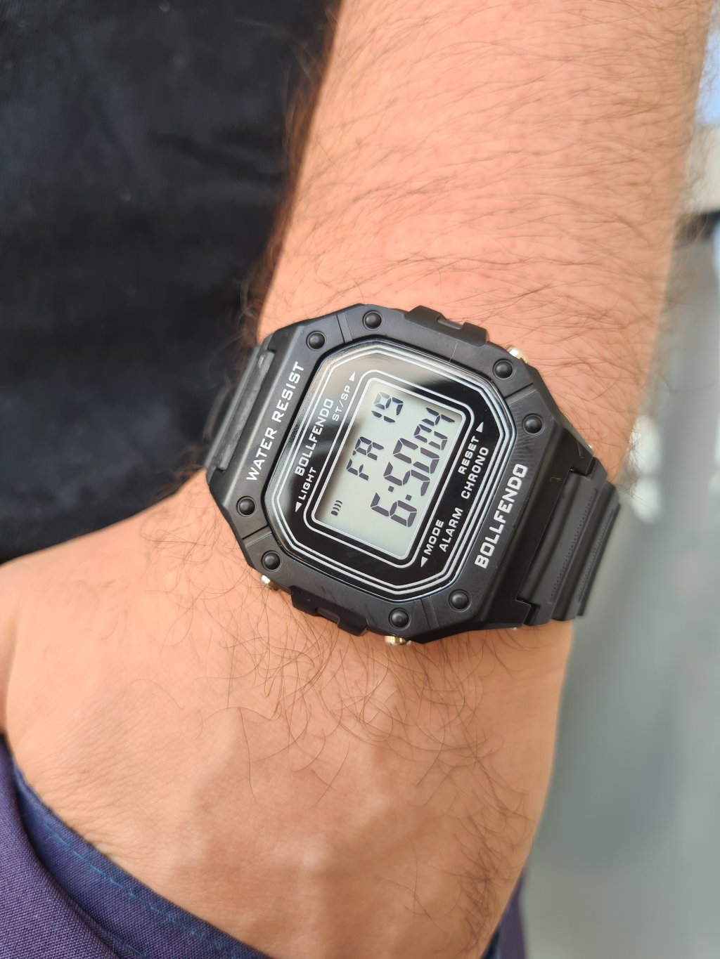 Masc. BF Digital - Preto det. Branco - Prova d Água