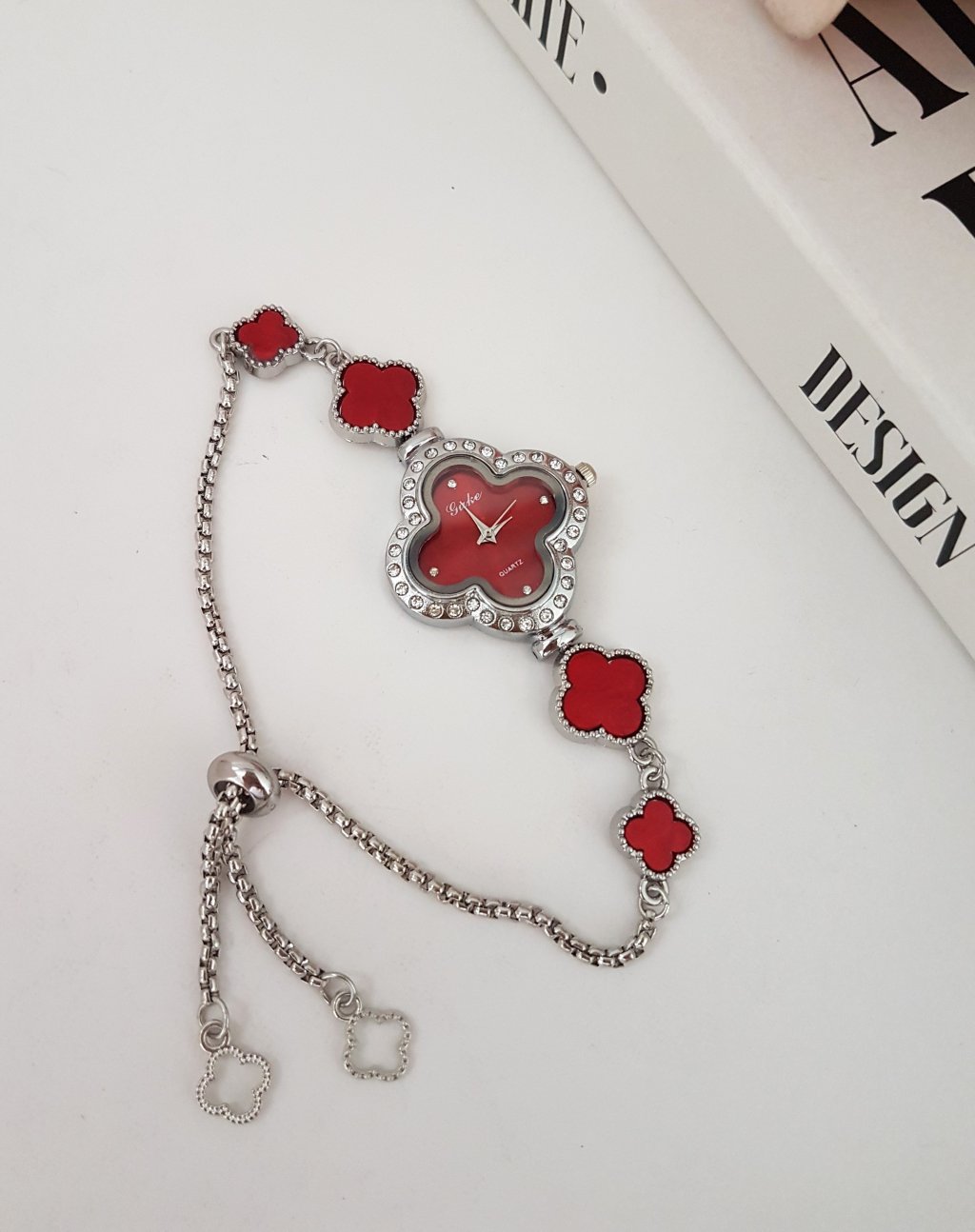 Van Cleef - Prata/vermelho