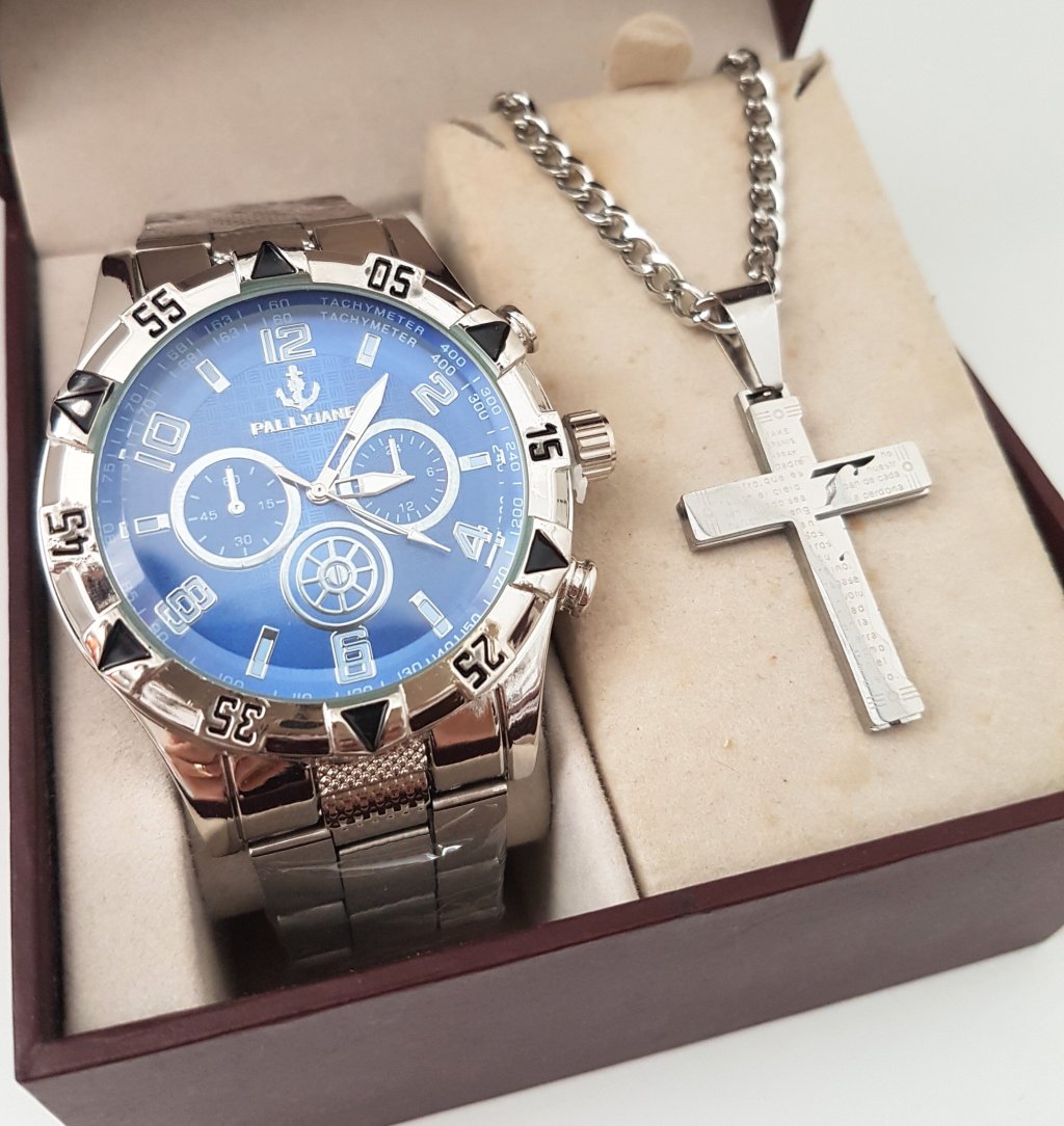 Kit Masc. A Prata/Azul - Prova d água