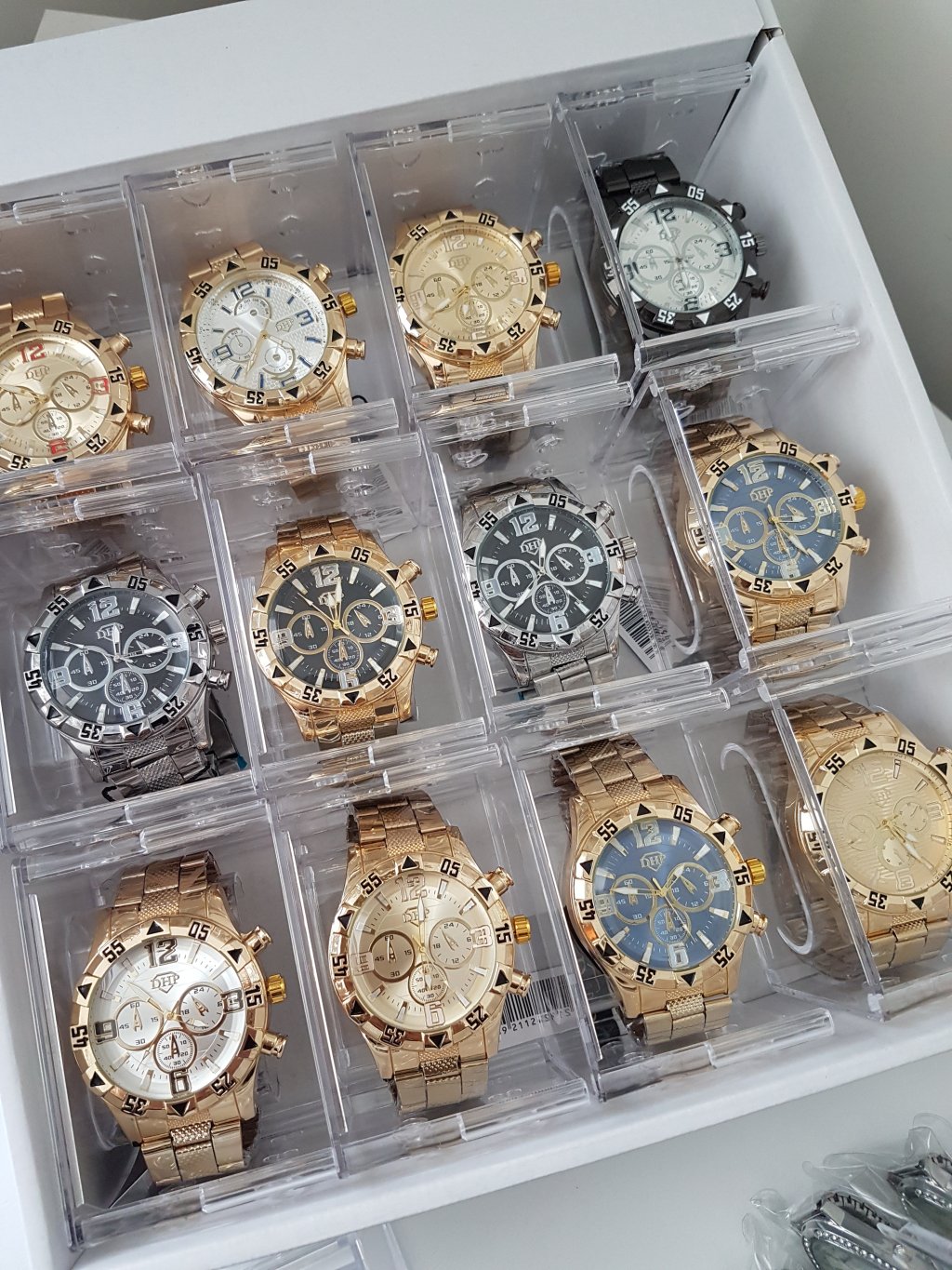 Relógio Masc. Prova d Água + Caixa Acrilico