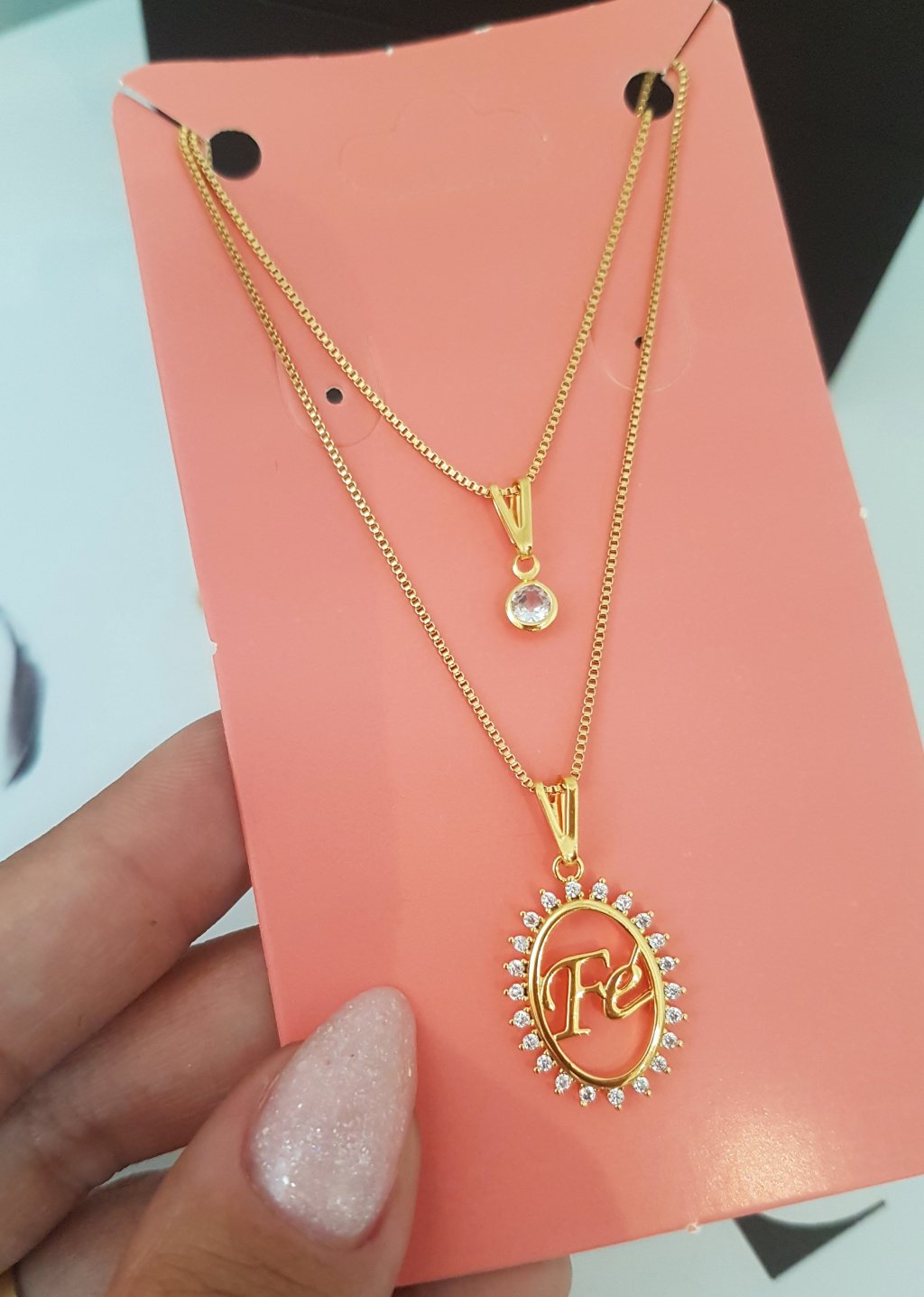 Colar Duplo Folheado