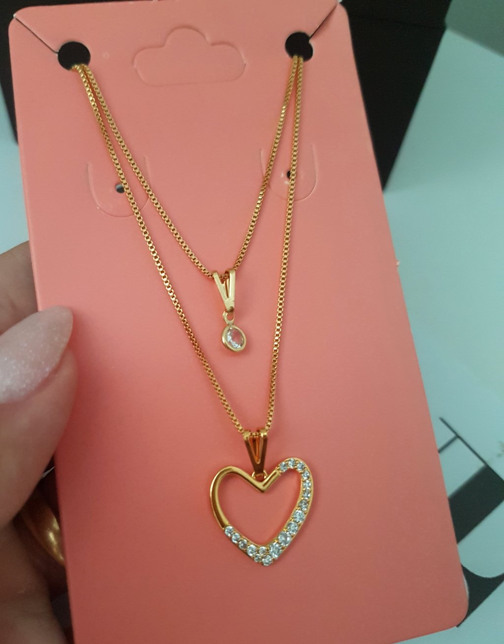 Colar Duplo Folheado