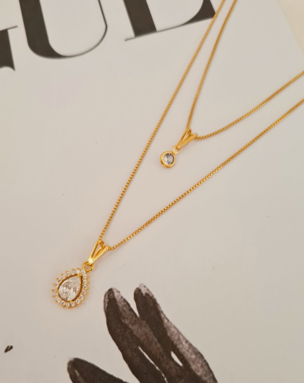 Colar Duplo Folheado