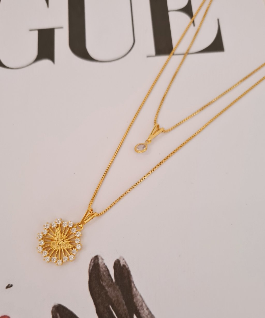 Colar Duplo Folheado