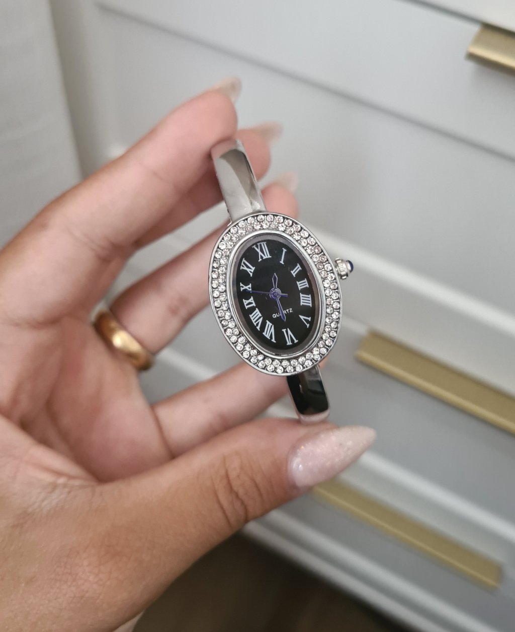 Relógio Bracelete - Prata/Preto