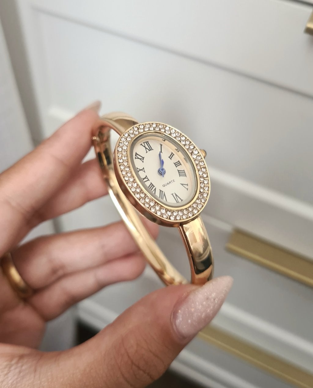 Relógio Bracelete - Dour/Branco