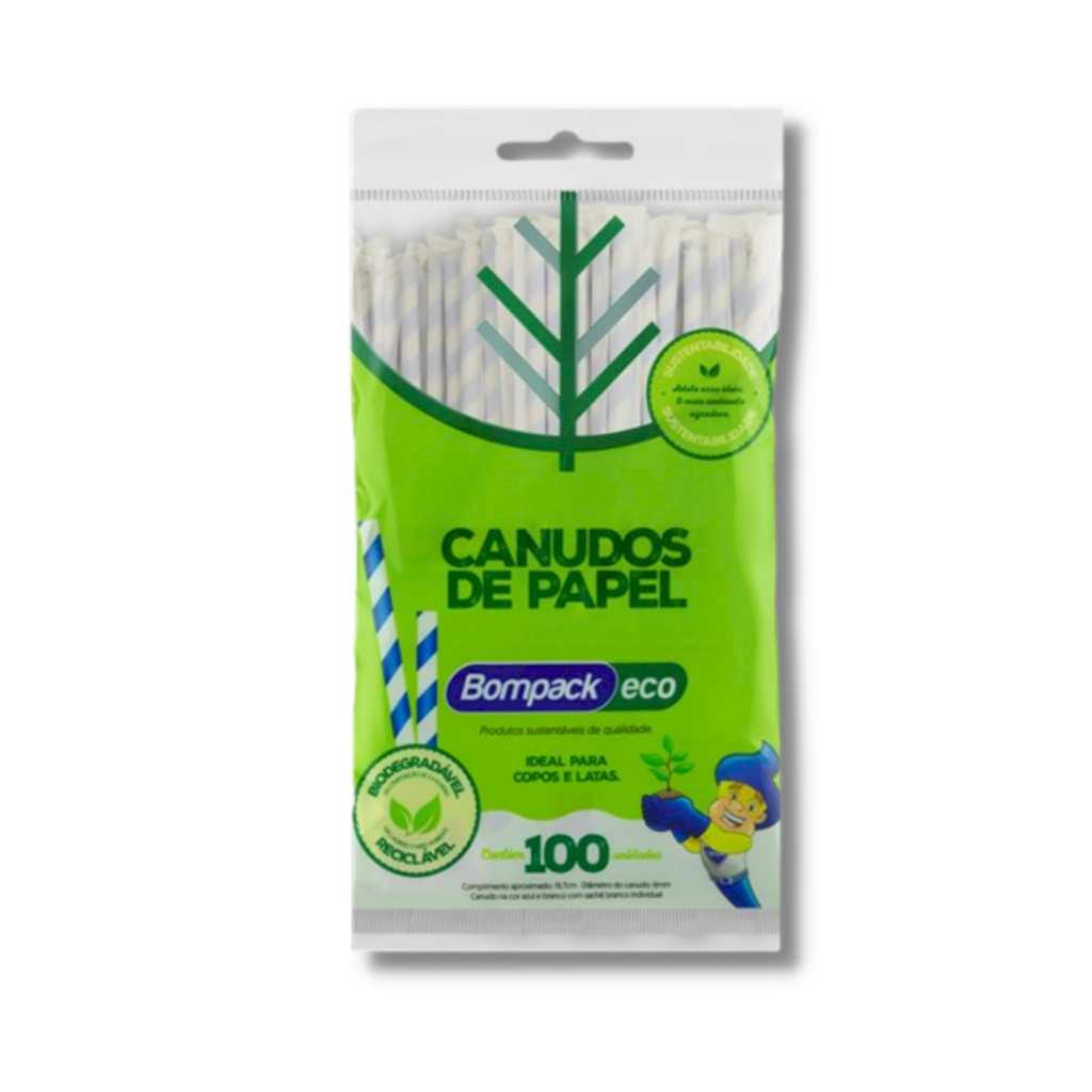2645 - Canudo Sachê Papel Bompack 