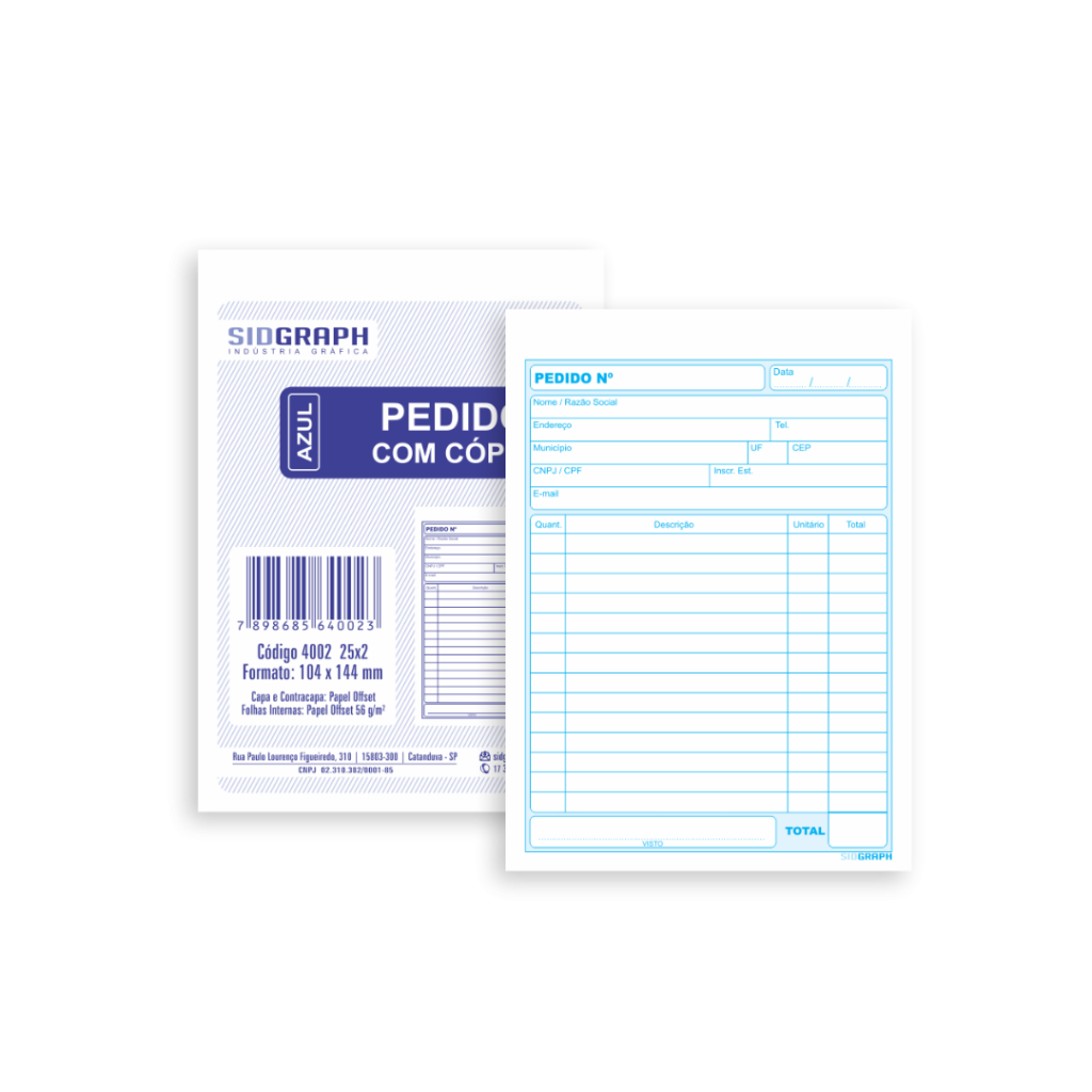 409 - Bloco Pedido Pequeno 2 vias