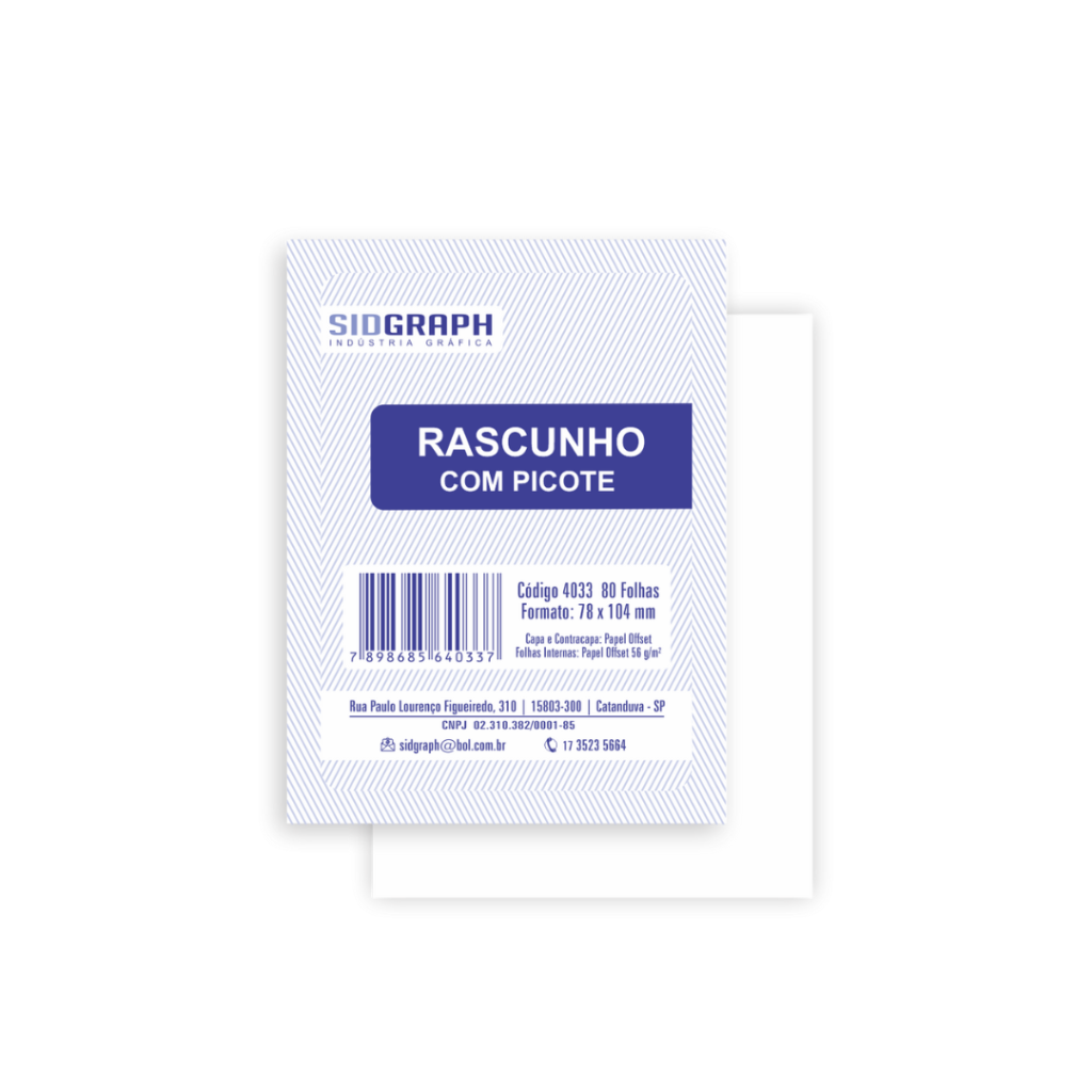 2526 - Bloco Rascunho C/Picote 