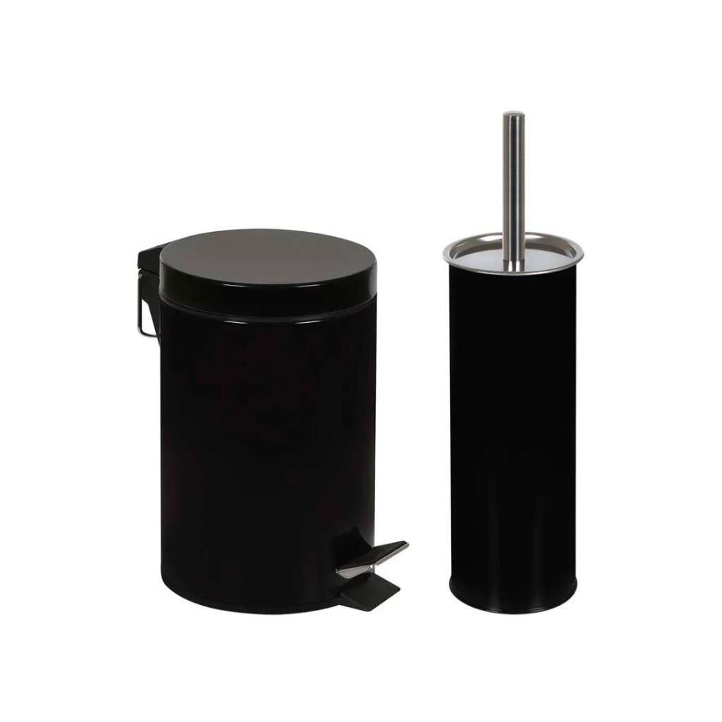 4322 -  Conjunto Lixeira Mor Agata Preto 3L