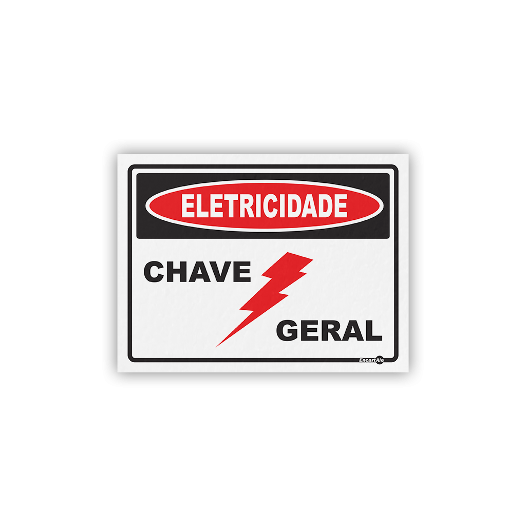 5018 - Placa Eletricidade Chave Geral PS126