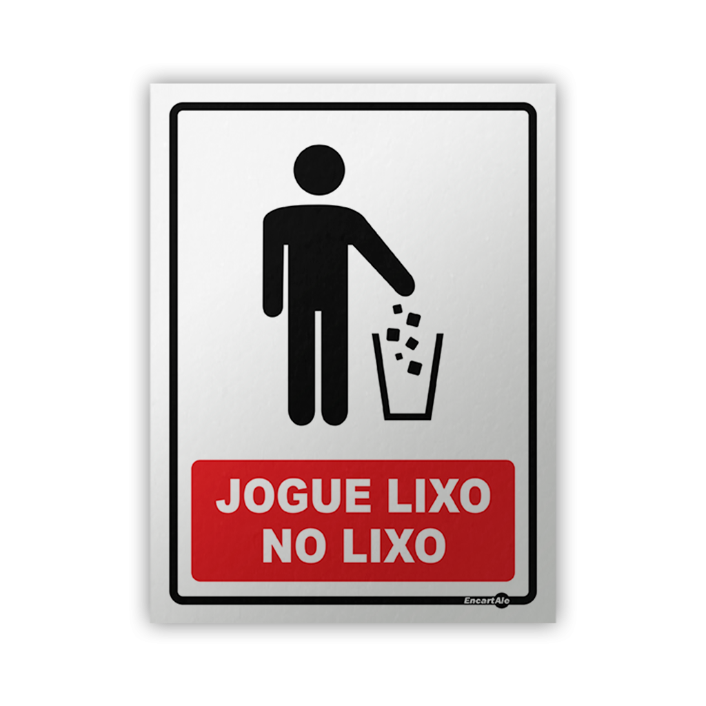 4983 - Placa Jogue Lixo no Lixo PS15