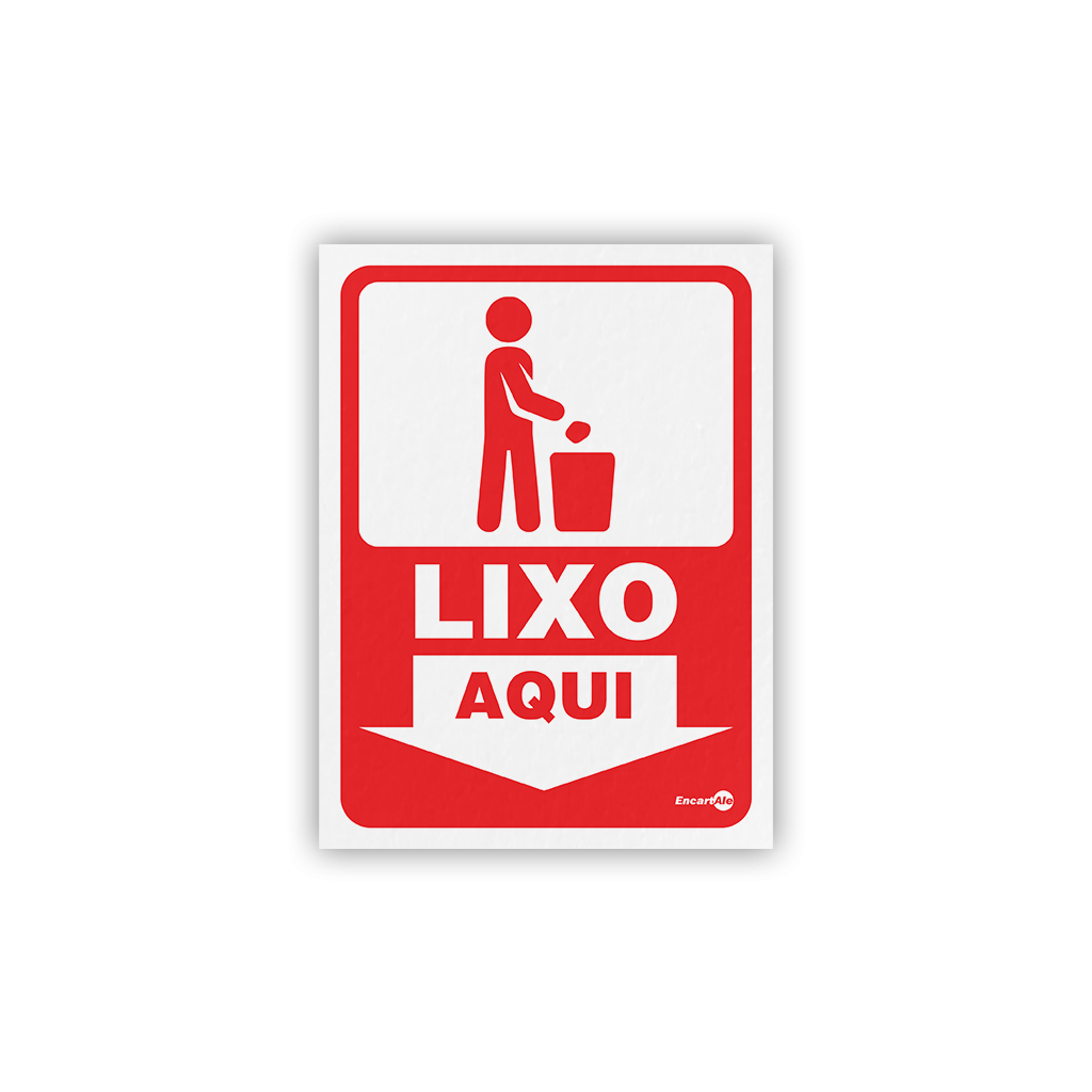 4987 - Placa Lixo Aqui PS152