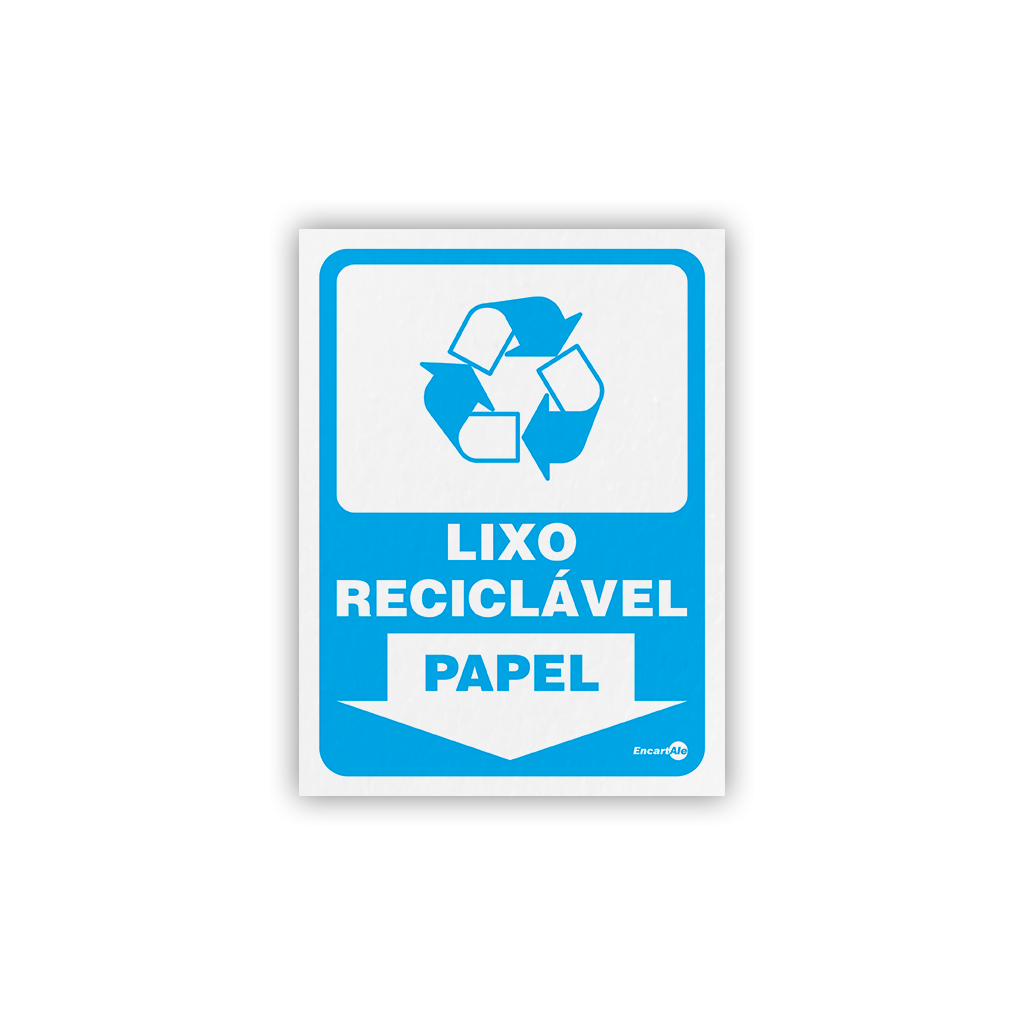 4993 - Placa Lixo Reciclável Papel PS193 