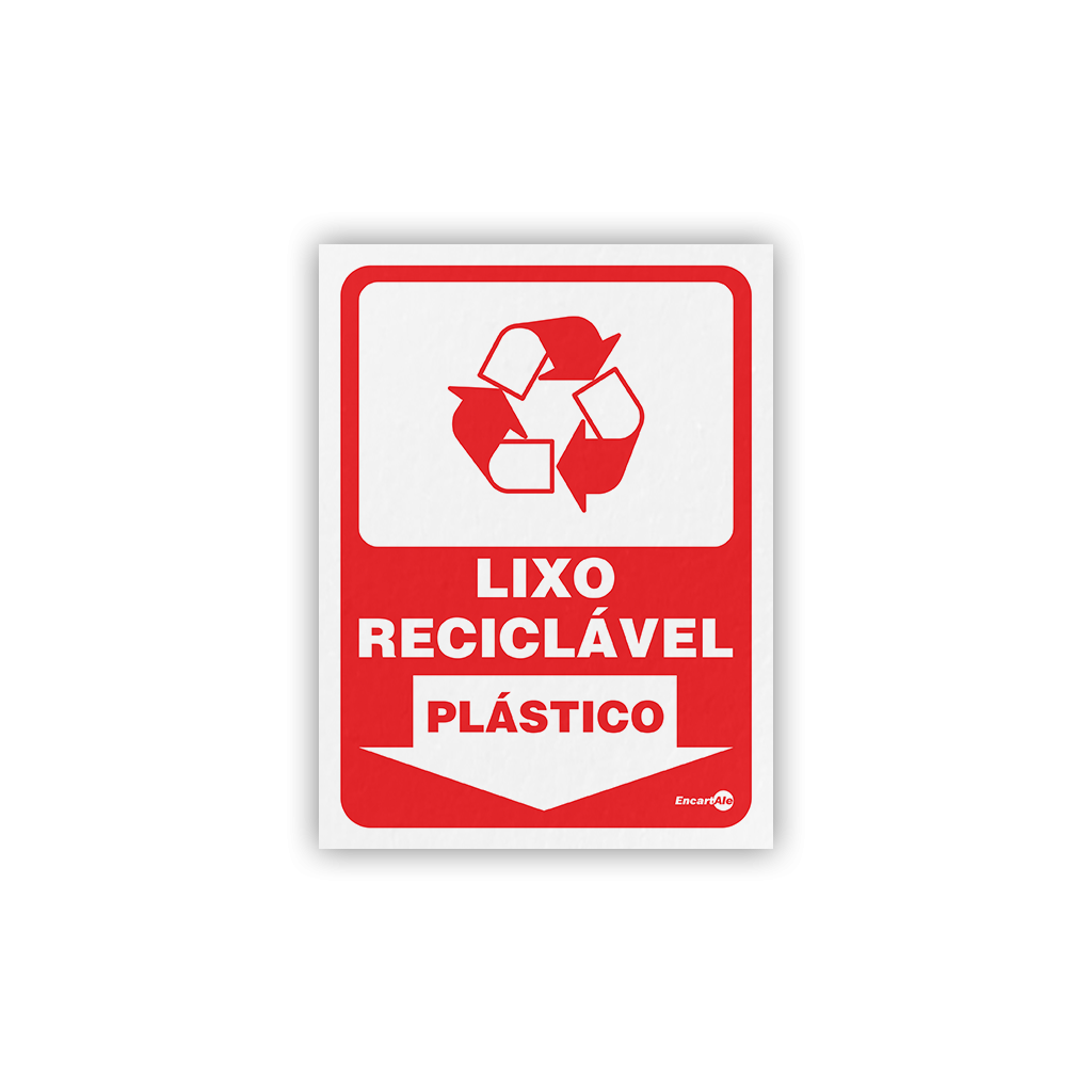 4994 - Placa Lixo Reciclável Plástico PS195