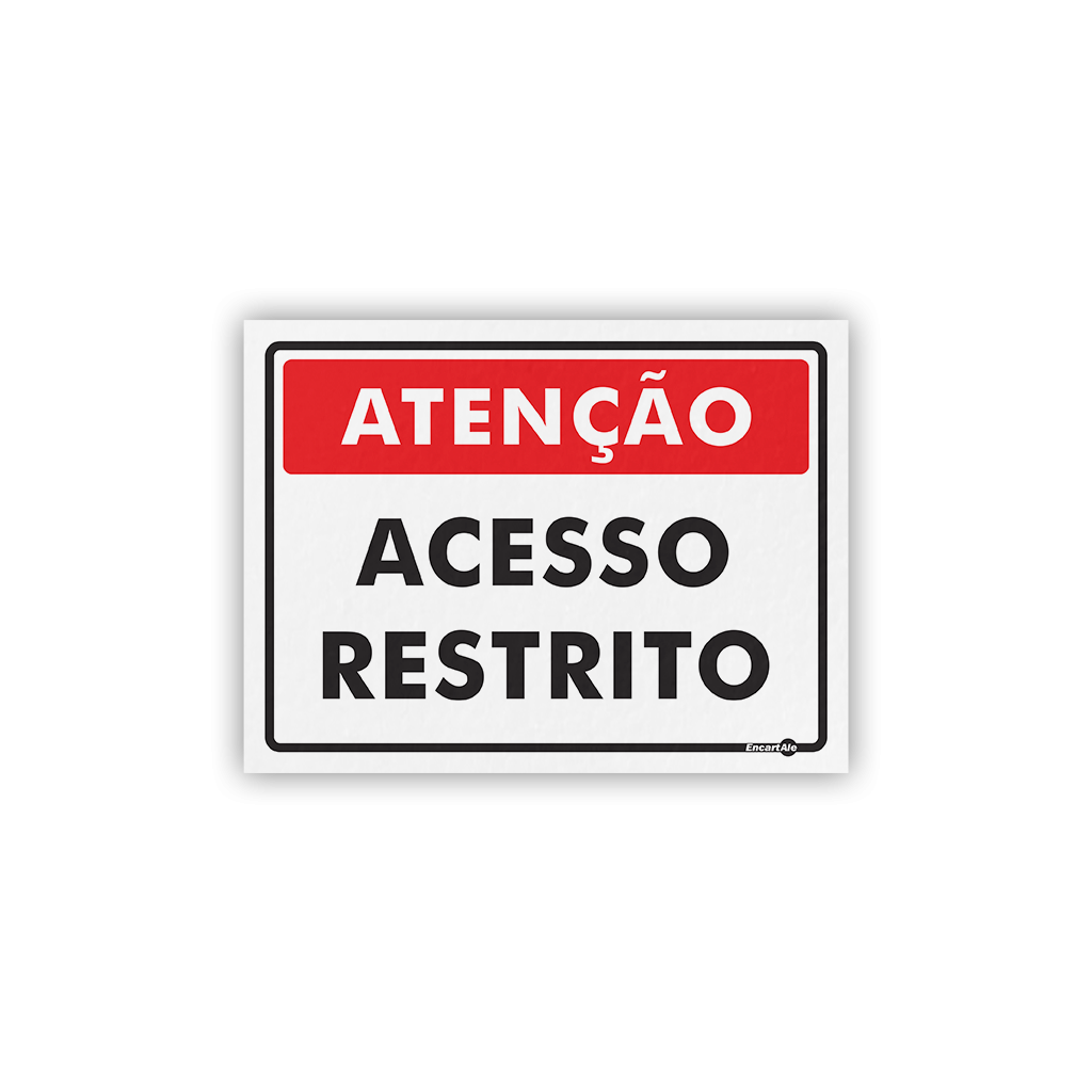5019 - Placa Atenção Acesso Restrito 