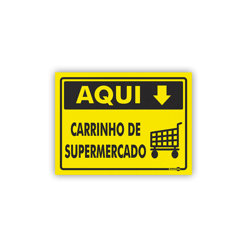 4986 - Placa Carrinho de SuperMercado PS457
