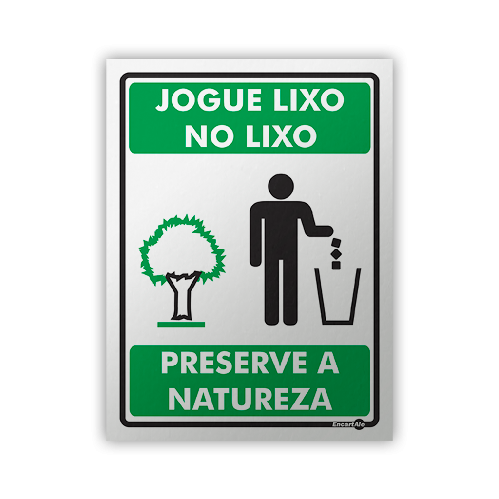 4982 - Placa Jogue Lixo no Lixo