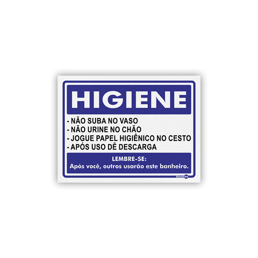 5025 - Placa Higiene no Banheiro (Após você, outros usarão este banheiro) PS748